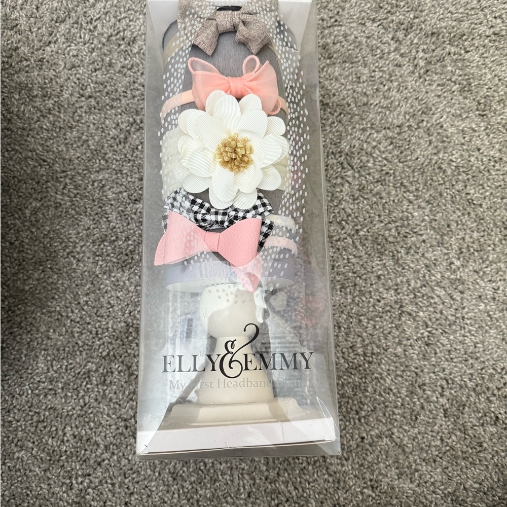 Elly & Emmy Kids Hair Accessories Set - Pink, White, Gray